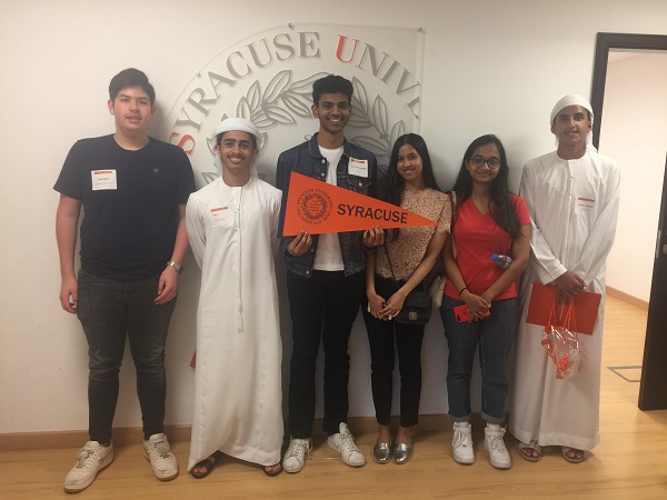 group of students standing for photo