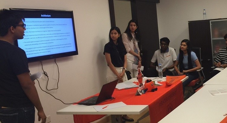 Group of students at workshop